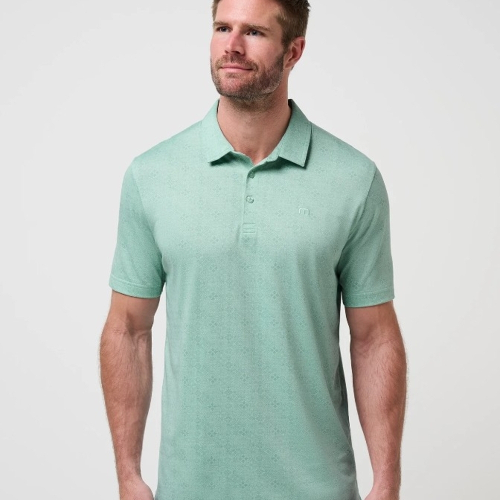 Travis Mathew Light Green Polo Shirt for Men